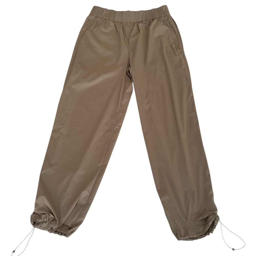 Athleta Rise Pants Brown Nylon Track Bungee Adjustable Small Active Streetwear - Picture 2 of 10